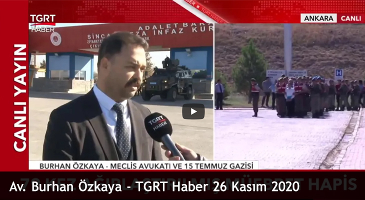 Av. Burhan Özkaya – TGRT Haber 26 Kasım 2020